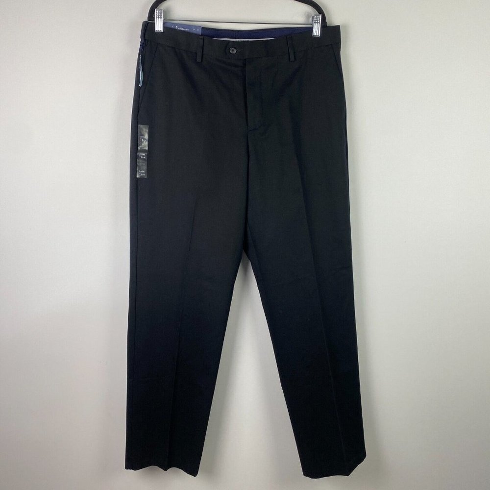Croft & Barrow Premium No Iron Classic Fit Black Dress Pants 36x34